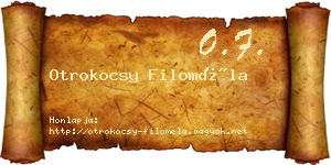 Otrokocsy Filoméla névjegykártya